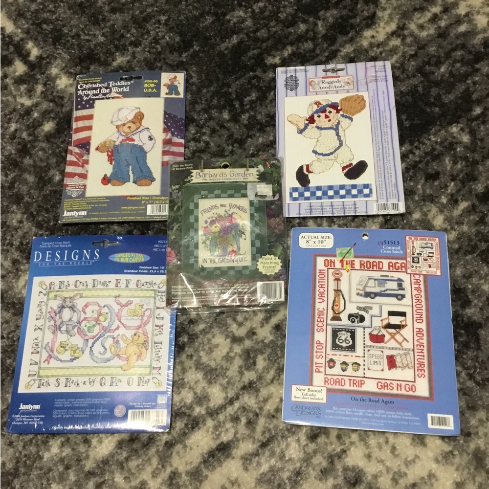 Cross Stitch Kits - Various Brands, Lot of 5